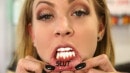 Petite Babe Leah Luv "SLUT" Tattoo On Her Lips video from ALTEROTIC