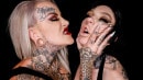 Insane Lesbian Action With Some Surprise Tattooing And Showering Face Fucking