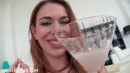 Sperm Shake  - Amy Black Fox Swallows A 6 Cumshots Cocktail After Anal, Dap, DP GIO068