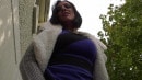 French Brunette Blows My Cock Outdoors