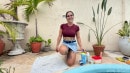 Messy Anal Food Play With April: Yogurt, Cream, Banana, Grapes & Pool Orgasm