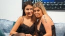 Hottie Blonde Christina And Sexy Brunette Lika Luna In A Lesbian Love Show
