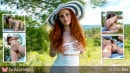 Horny Little Ginger Angel Rai Takes Big Dildo Outdoors
