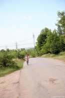 Vanessa goes for a ride on her bike