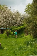 Sue masturbating in the garden