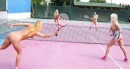 Joleyn Burst & Anabelle & Chrissy Fox & Katy E in Teen catfight at the tennis court video from CLUBSWEETHEARTS