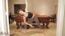 April Sutton in April's Yoga Workout video from COSMID