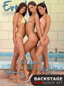 Virginia & Missy Nicole & Eve Angel in Poolside Threesome gallery from EVEANGELOFFICIAL