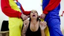 Double Penetration For Tattoed Babe In Clown Gangbang video from FILTHFLIX