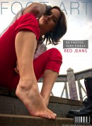 Clara in Red Jeans gallery from FOOT-ART