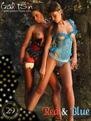 Olesia & Valentina in Red & Blue gallery from GALITSIN-NEWS by Galitsin