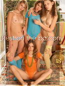 Krista & Twins & Valentina in Rest On The Balcony gallery from GALITSIN-NEWS by Galitsin