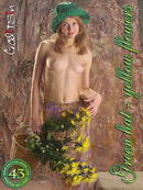 Anais in Green Hat - Yellow Flowers gallery from GALITSIN-NEWS by Galitsin
