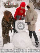 Katia & Masha & Valentina in Off-Stage: Sculping A Snowman gallery from GALITSIN-NEWS by Galitsin