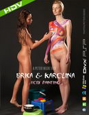 Erica & Karolina in #353 - Body Painting video from HEGRE-ART VIDEO by Petter Hegre