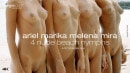 Ariel Marika Melena Mira 4 Nude Beach Nymphs video from HEGRE-ART VIDEO by Petter Hegre