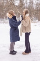Arete & Eve Lunny in Snowy Escape gallery from KARUPSPC