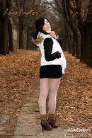 Nataly in In Winter White Opaque Tights gallery from LEGSFACTOR