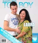 Laura W in Big Breasted Mature BBW Fucking And Sucking Her Toy Boy video from MATURE.NL