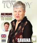 Savana in Horny Grandma Get's A Wet Pussy From Young Men. video from MATURE.NL