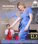 Classy Mature Lady Diana Rewards Her Toyboy After Receiving A Naughty Present