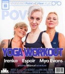 Espoir & Irenka & Mya Evans in Three Cougars Share A Cock At This POV Yoga Workout video from MATURE.NL