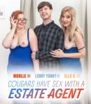 Ella O & Nicolle in He Came To Sell The House, The Cougars Had Other Plans For Him video from MATURE.NL