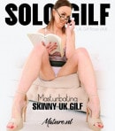 UK Gilf Rose in British GILF Rose Toys Her Shaved Pussy On The Sofa video from MATURE.NL