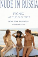 Rita S & Irena K & Zeya in Picnic at the Old Fort gallery from NUDE-IN-RUSSIA
