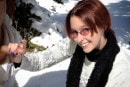 Brandi de Lafey in Helpless Brandi De La Fey Strokes A Lonely Snowman video from PUBLICHANDJOBS