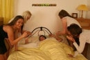 Amber Leigh & Ashleigh Mckenzie & Bexy & Jenny Lang in Tied To The Bed video from PURECFNM