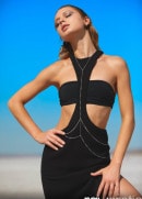 Amelie Lou in Silver Stars gallery from RAWEROTIC