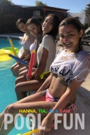 Hanna T & Jo X & Sam G & Tia B in Pool Fun gallery from REALBIKINIGIRLS