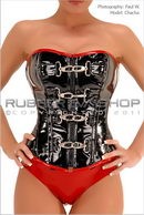 Shiny PVC Bondage Clip Corset