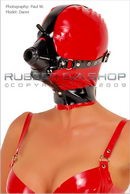 Danni in Rubber Anesthesia Hood With Harness gallery from RUBBEREVA by Paul W