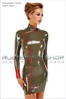 Danni in Rubber Military Dress gallery from RUBBEREVA by Paul W