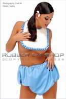 Sasha in Frilly Rubber Bib gallery from RUBBEREVA by Paul W