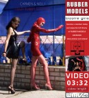Carmen & Nelli in Crazy Rubber Shopping video from RUBBERMODELS