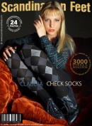 Claudia in Check Socks gallery from SCANDINAVIANFEET