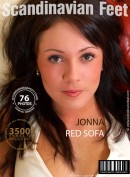Jonna in Red Sofa gallery from SCANDINAVIANFEET