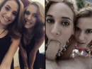 Kitty Fox & Nikki Fox in Twins Threesome Outdoors At Villa Pool video from SCREWMETOO