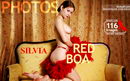 Silvia in Red Boa gallery from SKOKOFF by Skokov