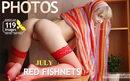 July in Red Fishnets gallery from SKOKOFF by Skokov