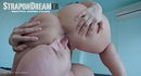 Red Head Woman with Giant Strapon Dildo fucking her man's Ass!