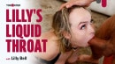Lilly Bell in Lilly's Liquid Throat video from THROATED