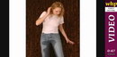 Exhibitionist Traci gets a sexual thrill from peeing her jeans