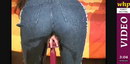 Desperate Candice Paris pees her pants