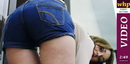 Queisha in Pisses Her Tight Blue Denim Shorts video from WETTINGHERPANTIES by Skymouse