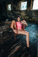 Sexy Sascha With Pink Latex Dress Masturbates In Old House gallery from DOMINGOVIEW by Domingo - #12