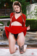 Apricot Pitts Red Dress Stripping Outdoors gallery from ATKHAIRY by GB Photography - #8